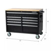 46 in W x 24 in D 9Drawer Gloss Black Deep Tool Chest Mobile Workbench