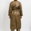Brown leather trench