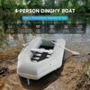 CO-Z 10ft Inflatable Dinghy Boat, 4 Person 990lb Transom Sport Tender Boat with Pump Aluminum Oars Floor, Heavy Duty Inflatable Raft Kayak for Adults