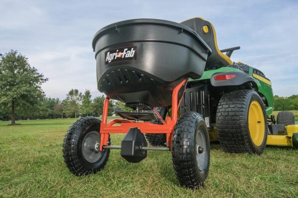 Agri-Fab 45-0604 18′′ x 48′′ Tow Behind Poly Lawn Roller 550 lbs Weight with Water, Poly Drum and Steel Frame, with Plug. Designed for Lawn and Garden Tractors
