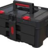 Keter Stack-n-Roll Modular Tools Organizer for Garage Storage and DIY, 3 Piece Resin Rolling Tool Box System for Small Parts
