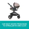 Pivot Modular Travel System with LiteMax Infant Car Seat with Anti-Rebound Bar (Desert Tan)