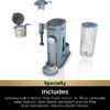 Ninja Pod & Grounds Specialty XL Single-Serve Coffee Maker, K-Cup Pod Compatible, Brews Grounds, Compact Design, Built-In Milk Frother, 68-oz. Reservoir, 6-oz. Cup to 24-oz. Mug Sizes, Stone, PB055AST