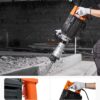 Demolition Jack Hammer, 1350 BPM Concrete Breaker 6pcs Chisels Bit Chipping with Case, 2200W Electric Jackhammer Heavy Duty, Black