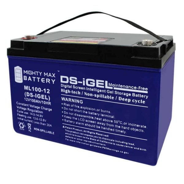 MIGHTY MAX BATTERY MAX3847878 12V 100AH GEL Battery Replacement for Kaddy E-Caddy Golf Cart