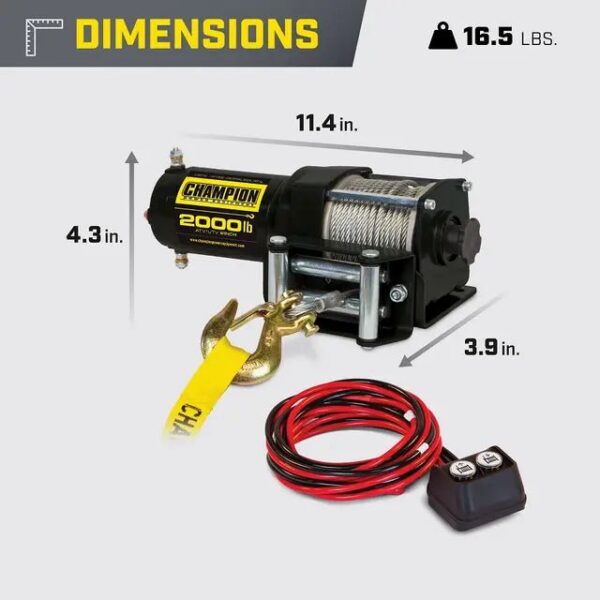 Champion 2000-lb. ATV/UTV Winch Kit 12003