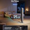 Dreo Tower Fan for Bedroom, 42 Inch 120° Oscillating Fan, 25dB Quiet DC Motor, 28ft/s Velocity Bladeless Standing Fan with 12 Speeds, 4 Modes, 12H Timer Cooling Fans for Home, Living Room, Pilot Max S