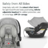 UPPAbaby Mesa Max Infant Car Seat/Base with Load Leg and Robust Infant Insert Included (White+Grey Chenille)