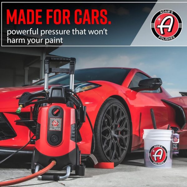 Electric Pressure Washer 2.0, Powerful 1.4 GPM 2000 PSI Car Pressure Washer Sprayer, Snub Nose & Tip Attachment, Use,Car Soap, Patio Boat RV Motorcycle Car Garage Deck Adam’s Polishes