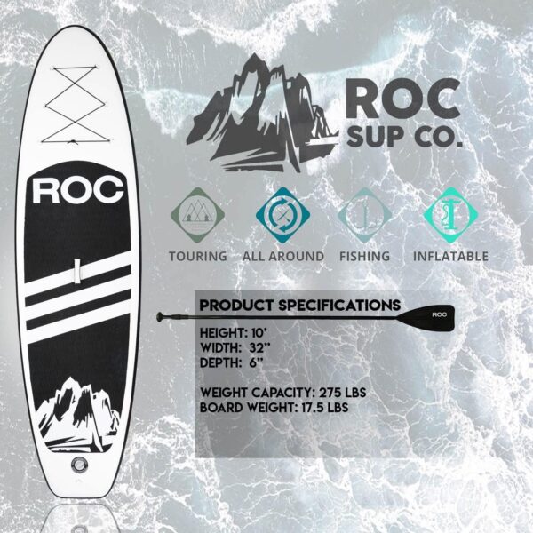 3c40d61e918b4abe9663852c1e8d4d56 Roc Inflatable Stand Up Paddle Boards with Premium SUP Paddle Board Accessories, Wide Stable Design, Non-Slip Comfort Deck for Youth & Adults