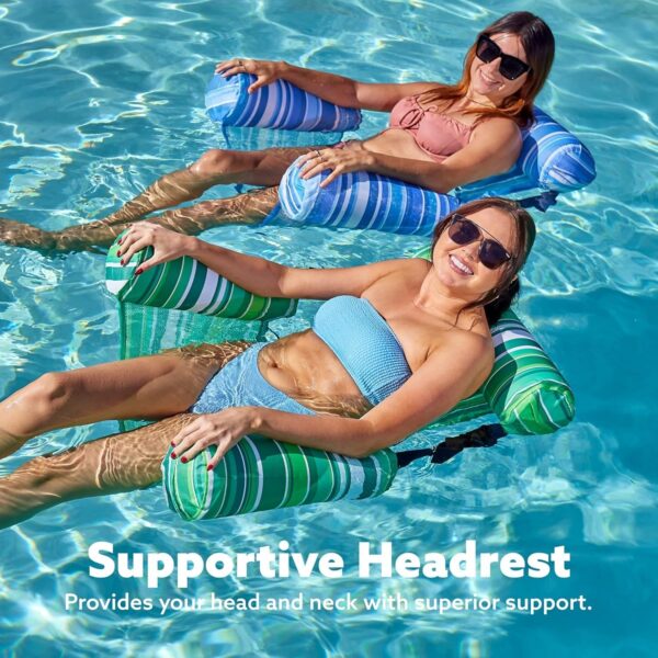 3c835571fac54e3dada30361c5798083 SLOOSH Inflatable Pool Floats Adult,2 Packs Floating Lounge Chairs,Blow up Pool Noodles for Adult Heavy Duty,Floating Chair for Party Summer Water Beach Lake Fun