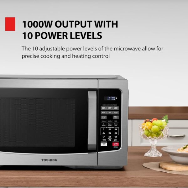 3ca28f046d604a14878050ca5db946d6 Air Fryer Combo 8-in-1 Countertop Microwave Oven, with Convection, Broil, Odor Removal Mode, 12.4′′ Position Memory Turntable, Child-Lock, 1.0 Cu.ft, Black Stainless Steel, ML2-EC10SA(BS)