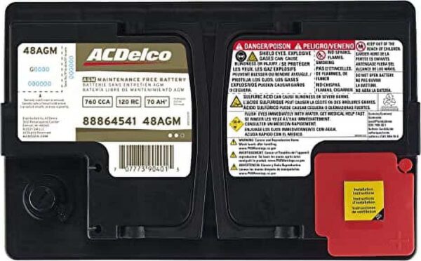 3cb1fddcd3f1479e9fa776b6896cb9e5 ACDelco AGM Automotive BCI Group 48 Battery 48AGM