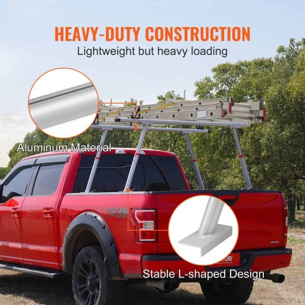 BENTISM Truck Rack Pick up Truck Ladder 17 -29 Height 800 lbs Capacity for Kayak
