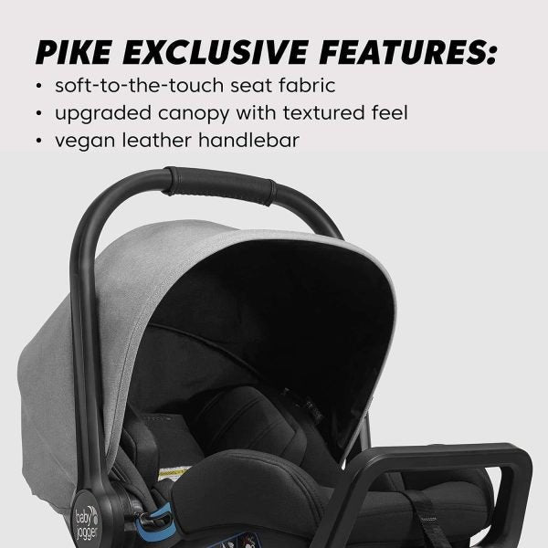 3d2476b03adb44f9a2bb8eee5c0140d5 Baby Jogger City GO 2 Infant Car Seat, Pike with Leatherette