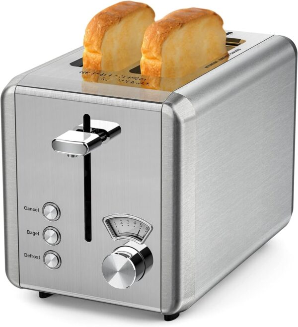 3d3a8078a8af445f88c4666728b992ca whall Toaster 2 slice Stainless Steel Toasters with Bagel, Cancel, Defrost Function, for Various Bread Types
