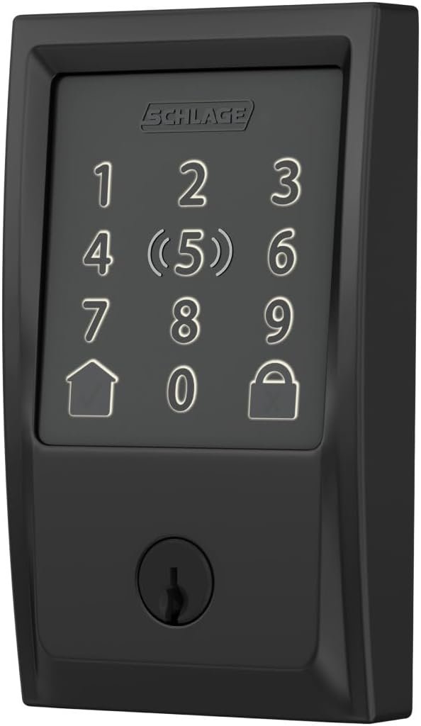 Encode Plus Smart Wi-Fi Lock for Front Door, Keyless Entry Deadbolt, Unlock with Apple Watch, Built-in WiFi and App Control, Easy Install, Alexa & Apple HomeKit Compatible, Matte Black