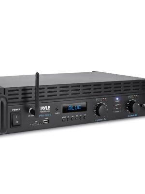 2-Channel Bluetooth Power Amplifier – 2000W Bridgeable Rack Mount Pro Audio Sound Wireless Home Stereo Receiver w/TRS XLR Input,LCD, Bridge Mode, Cooling Fan – Entertainment Speaker System
