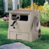 Suncast 100 ft. Powerwind Auto Power Rewind Hose Reel, Light Taupe