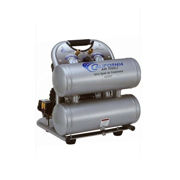 California Air Tools 4620AC 4620AC Ultra Quiet and Oil-Free 2.0 Hp, 4.6 Gal. Aluminum Twin Tank Electric Portable Air Compress
