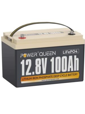Power Queen 12V 100Ah LiFePO4 Battery with 100A BMS 4000+ Cycles for Camper RV