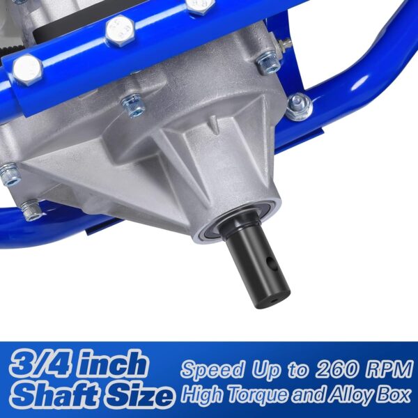 Post Hole Digger Gas Powered, 52cc 2.4 HP 2 Stroke Engine Earth Auger with 8′′ Drill Bit, EPA Compliant Post Hole Auger