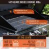 Burner Gas grill with side burner and enameled cast iron grille 42,000BTU outdoor cooking stainless steel propane grill Garden grill