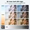 D50 LED Video Light Panel Lights 15.4′′, 2 Packs 45W 3000K-8000K Bi-Color Dimmable Photography Lighting, CRI 96+ Videography Lighting for Video Shooting/Gaming/Live Stream/Studio/Film