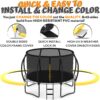 16FT Trampoline with Enclosure & Double Color Pad Cover