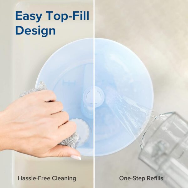 Humidifiers for Bedroom Baby, Sprout Evaporative with Dual Filters for Air & Water, Separate Sensor, Adjustable No Blue Nightlight, Auto Dry, Smart Control & Alexa, Auto Mode, 3.8L Tank for 36H