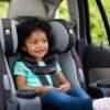 Grow and Go All-in-One Slim Convertible Car Seat, Rear Facing, 5-40 lbs, Forward Facing (30–65 lbs), High Back Booster Seat 40-100 pounds, Aqua Pop