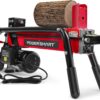 PowerSmart Electric Log Splitter 7-Ton – Efficient Wood Splitter with 3500 Motor Speed, 15 Amp, Horizontal Full Beam Design and Steel Wedge for Firewood & Kindling Cutting