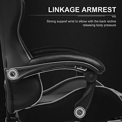 Gaming Chair, Computer Chair with Footrest and Lumbar Support, Height Adjustable
