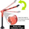 Pismire Winch Versatile 0.5T Folding Truck-Mounted Bed Crane Hoist Lift Pickup with Electric Winch 3500 lb 12V, Painted Steel 1100 lb Pickup 360° Swivel Base