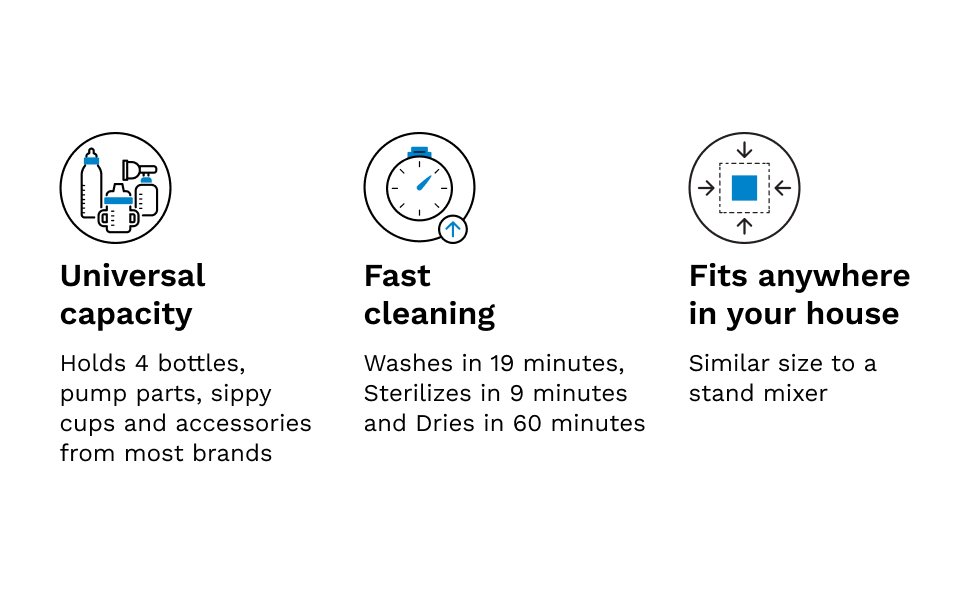 baby brezza bottle washer pro universal capacity fast cleaning fits anywhere in your house