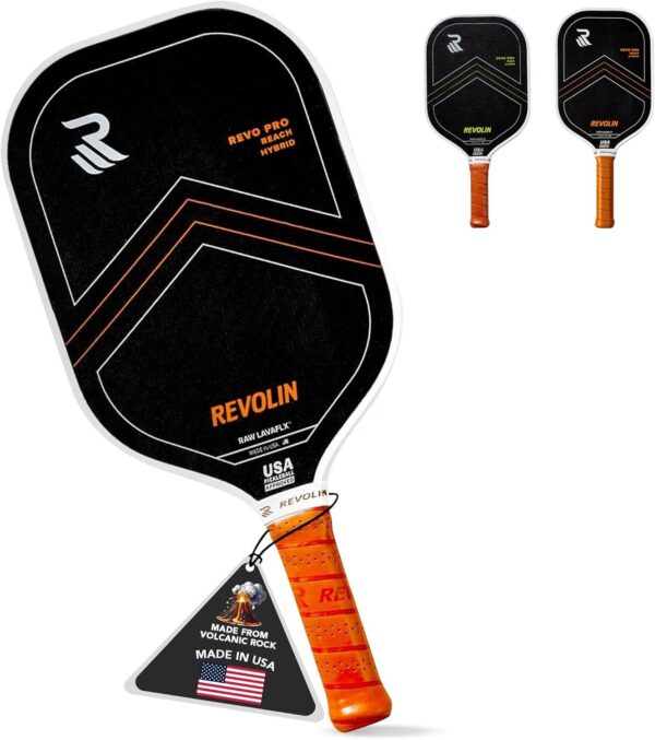 PRO Pickleball Paddles l Pure or Reach l Made with Volcanic Rock l Spin + Power+ Control l USA Tournament Approved l Premium Pickleball Paddle Made in USA l LavaFLXTM Face l 16mm Honeycomb Core