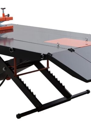 APlusLift MT1500X 1500LB Air-Operated Motorcycle & ATV Lift Table – 48′′ Wide with Side Extensions, 2-Year Warranty