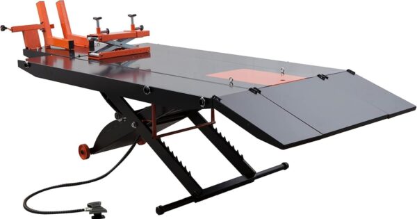 40bcc10c1d2d481dae43c3a266dff095 APlusLift MT1500X 1500LB Air-Operated Motorcycle & ATV Lift Table – 48′′ Wide with Side Extensions, 2-Year Warranty