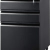 DEVAISE 3 Drawer Mobile File Cabinet Under Desk Office, Fully Assembled Except Casters, Letter/Legal Size, Black