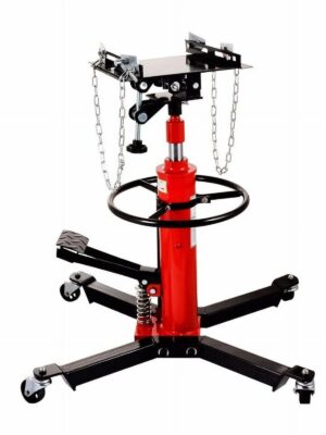 Hydraulic Car Transmission Jack Vertical Lift,1660 Pounds,360掳Rotating Wheel Lift,Red