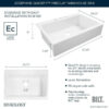 SINKOLOGY Josephine 34 in. 1-Hole Quick-Fit Farmhouse Apron Front Drop-in Single Bowl Crisp White Fireclay Kitchen Sink
