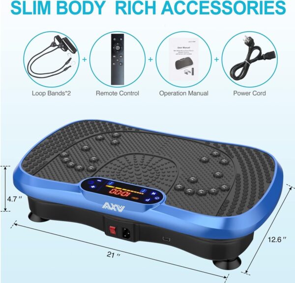 416f5d8871464009b933a227841fcf69 Vibration Plate Fitness Platform Exercise Machine Vibrating Lymphatic Drainage Shaking Full Body Shaker Workout Vibrate Stand Shake Board Sport Gym for Weight Loss Fat Burner for Women Men