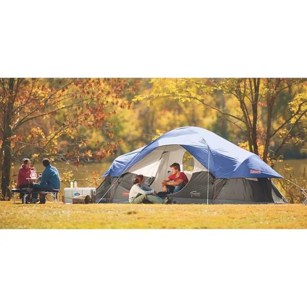 Red Canyon 8 Person 17 x 10 Foot Outdoor Large Family Camping Tent, Blue