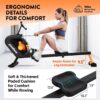 Magnetic Rowing Machine, 8-Level Resistance, Foldable, Ergonomic Design, Supports 350 lbs, Home Exercise Equipment