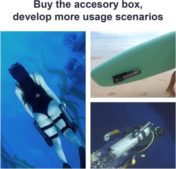 41a7a8a2f8f14c47ac617c0fb1af0fcb Subnado Twin Engine Handle Bracket+ Subnado Underwater Scooter 2 Packs with 2 handgrips, 2 Arm Mount Kits, 2 Accessories Mount Rings