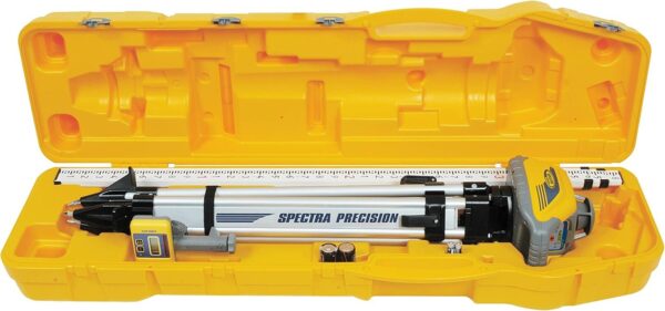 41c6517b1a524c228aeaa329883dd6a3 LL100N-2 Laser Level Kit with HR320 Receiver and Clamp, 15′ Grade Rod (Inches), Tripod, and System Case , Yellow