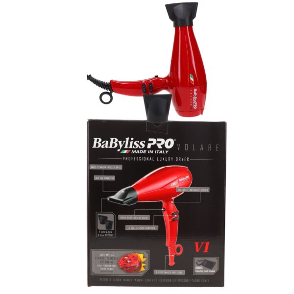 BabylissPro Volare Hair Dryer, Red