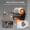 Pressure Washer Pro, Electric Wall Mount Power Washer with 100FT Retractable Pressure Hoses, 3300PSI, 1.6GPM, 4 Nozzles, Foam Cannon for Cars/Patios, Dark Silver