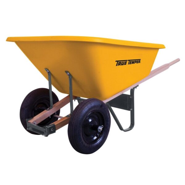 42101480d58c49dbad49d531453e6d1a 8 Cu Ft Poly Wheelbarrow with Dual Tires – Durable Plastic Construction