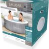 Bestway SaluSpa Miami EnergySense AirJet Inflatable Hot Tub Spa (71′′ x 26′′) | Portable Hot Tub with 2 Covers (1 Energy-Efficient Thermal Cover and 1 Standard Cover) | Fits Up to 2-4 Persons | Black